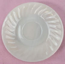 Vintage Fire King Oven Ware White Swirl Saucer 5 3/4 Inch - £7.42 GBP