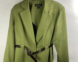 Perceptions New York 18 Olive-Green Belted Blazer Jacket - Herringbone U... - $21.95