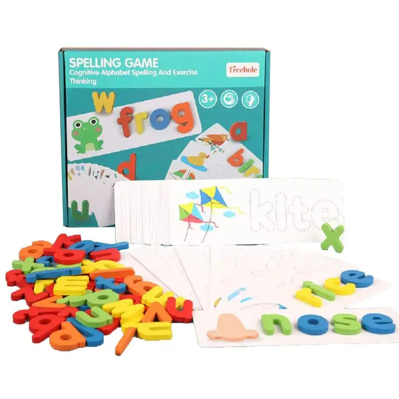 Spelling Card Game Word Builders For Kids With 28 Cards Reading Letters For - £14.34 GBP