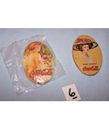 Lot of 2 Small Vintage Coca Cola Coke Oval Pocket Mirrors-Women in Hats-... - $16.45 CAD