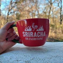 Oversize Sriracha Ramen Bowl With Handle Ceramic Free Us Shipping Big Mug - £22.40 GBP