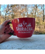 Oversize Sriracha Ramen Bowl with Handle Ceramic FREE US SHIPPING Big Mug - £22.34 GBP