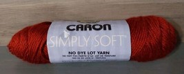 Caron Simply Soft Yarn Autumn Red 2721 1 Skein 3oz 4 Medium - $7.70