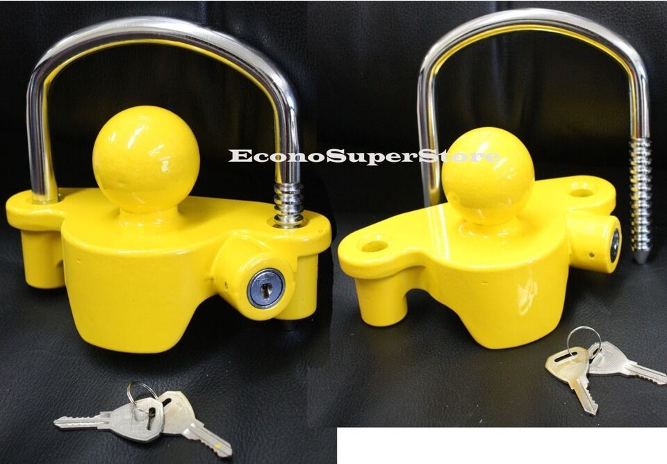 Lots 2 DIFF Key Universal Tow Trailer Coupler Lock Anti Theft Locks Prot... - $35.52