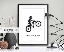 Motocross Print, Minimal Wall Decor, Motocross Race Poster, Motorcycle, ... - $184.15 MXN+