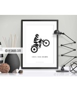 Motocross Print, Minimal Wall Decor, Motocross Race Poster, Motorcycle, ... - $14.01 CAD+
