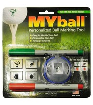 MYBALL. GOLF BALL MARKER SYSTEM. 19TH HOLE DESIGNS - £9.77 GBP