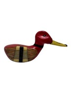 Vintage Wood Duck Red Carved Golf Driver Paperweight Cup Defender - $22.95