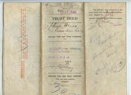 1913 Trust Deed Chicago Title &amp; Trust Co. Indenture Richland County Illi... - $17.82