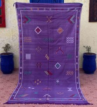 Moroccan Cactus silk Rug, Authentic rug, Genuine silk rug, Handmade rug, Area ru - £531.65 GBP