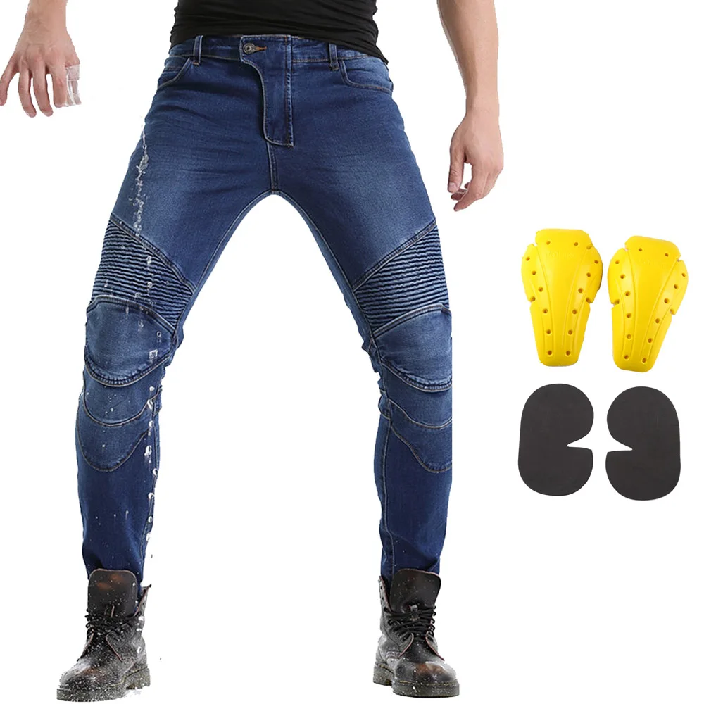 Waterproof Windproof Rider Motorcycle Jeans Biker Jeans With 4 X CE Armo... - £76.91 GBP+