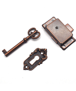 T Tulead Furniture Lock Vintage Lock for Jewelry Antique Red Bronze Cabi... - £9.15 GBP