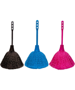 3 Pack Microfiber Delicate Duster,Comfortable Non Slip Handle, 3 Colour ... - £9.67 GBP