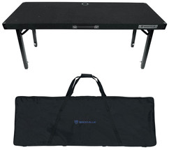 Rockville RTBL4 Adjustable Height DJ Table Folding Legs + Carry Bag 20&quot; x 60&quot; - £214.21 GBP