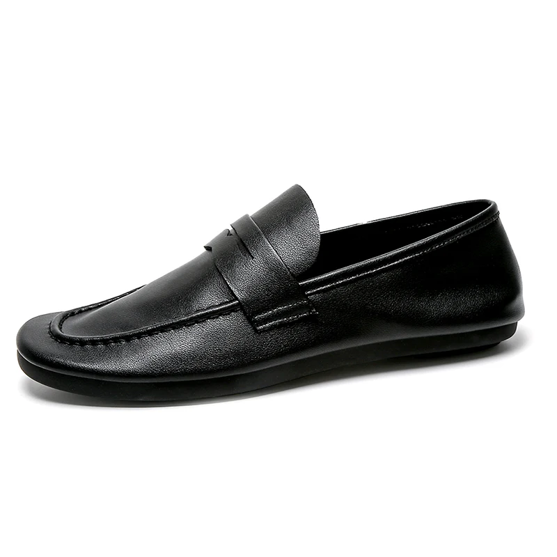 Classic handmade mens loafers summer High Quality Casual flats Genuine L... - $73.64