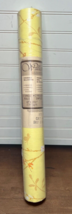 Vtg 70s yellow Flower Butterfly Wallpaper Double Roll 72 Sq Ft NOS - £19.98 GBP