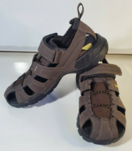 Teva Forebay Fisherman Men&#39;s Size 10 Brown Leather ShocPad Sport Hiking Sandals  - £27.60 GBP