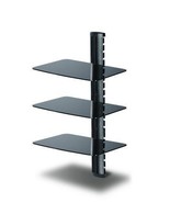 TC - 3-Shelves DVD Stand with Black Color Glass  - $85.31 CAD