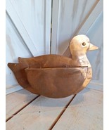 Vintage Copper Hanging Wall Pocket Planter Shaped Like A Duck 9.5H X 14W - £15.63 GBP