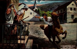 Postcard Super SALE-PAUL Reveres Ride On Rhe Night Of April 18,1775-1909 - £1.17 GBP