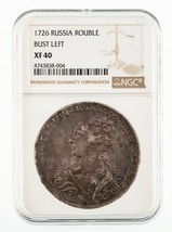 1726 Russie Rouble Buste Gauche Catherine I Classé Par NGC Comme XF40 Km... - £4,106.09 GBP