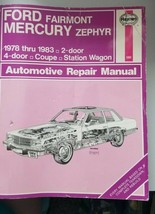 1978 - 1983 Haynes Ford Fairmont Mercury Zephyr  2 and 4 Door Coupe Wagon - $30.00