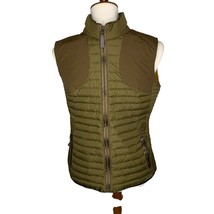 Eddie Bauer StormDown 700 Quilted Vest Size Small Olive Green Brown Spor... - £34.43 GBP