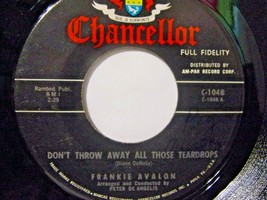 Frankie Avalon-Don&#39;t Throw Away All Those Teardrops / Talk, Talk-45rpm-1960-VG+ - £9.99 GBP