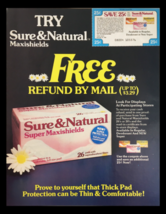 1984 Sure &amp; Natural Super Maxishields Circular Coupon Advertisement - £11.92 GBP