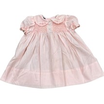 Polly Flinders Pink Polka Dot Smocked Dress 24 Months Cotton/Polyester - £25.86 GBP