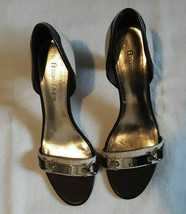 Vintage Etienne Aigner Beige and Brown &quot;Victory&quot;  Open Toe Heels Size 8 - £47.95 GBP