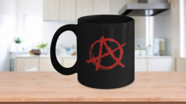 Punk Rock Red Anarchy A Mug Black Coffee Cup Funny Gift for Ancom Communist - £17.50 GBP+