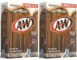 2-PK A&amp;W Root Beer Drink Mix Singles On the Go Original Sugar Free SAME-... - £6.20 GBP