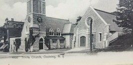 Antique 1900s RPPC POSTCARD Trinity Church Street OSSINING NEW YORK Undi... - $5.85
