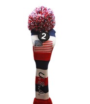USA Golf Hybrid Headcover #2  Red White Blue Knit Head Covers Headcovers - £61.00 GBP
