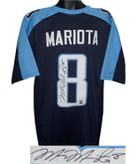 Marcus Mariota signed Blue Custom Stitched Pro Style Football Jersey XL ... - £87.68 GBP