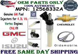 SINGLE GM Spider OEM Fuel Injector for 1996- 2004 Chevrolet S10 4.3L V6 ... - $37.61