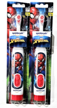 2 Pack Spinbrush Marvel Spider-man Kids Powered Toothbrush Soft - £20.36 GBP