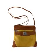 I Medici Firenze Italian Leather Crossbody Bag Yellow Brown Small Should... - $64.80