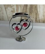 CRYSTOCRAFT 40th Anniversary Double Heart Crystal Ornament Gift - $14.00