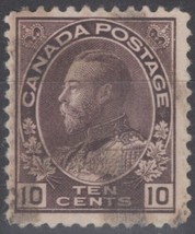 ZAYIX - 1912 Canada 116 Used - 10c plum King George V - Admiral Issue 060222S161 - £2.40 GBP
