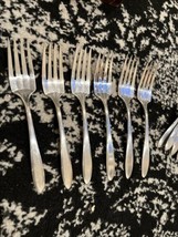 6 Oneida REVERIE SILVERPLATE 1937 Salade Forks 6 1/8” 2 Sets Ava - £11.45 GBP