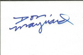 Don Maynard Signed 3x5 Index Card Jets - £15.85 GBP