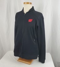 Adidas University of Wisconsin Cardigan Sweater Women&#39;s Large Zip Up Embroidered - £19.95 GBP