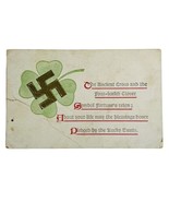 Good Luck Swastika Shamrock Ancient Cross Embossed Postcard 1911 Ellswor... - £22.38 GBP