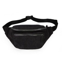YoReAi Corduroy Waist Bag Designer Zipper Bag Sport Travel Fanny Pack Girl Waist - £16.31 GBP