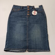 !iT Tatiana Women's Size 14 Blue Jean Skirt Tummy Tuck Stretch Corset Denim image 10