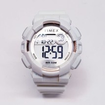 TIMEX Unisex Digital Indiglo Watch Alarm Chronograph Day/Date White Sili... - $12.56