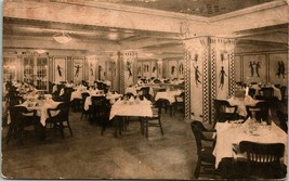 Vtg Postcard 1917 The Domino Room Interior Morrison Hotel &amp; Oyster House Chicago - £4.62 GBP