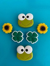 Shoe Charms Sun Flower Clover Frog Garden Button Pin Accessory Compatibl... - $9.99
